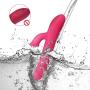 Telescopic Rabbit Vibrator Vagina Stimulator Vibration Massager, 10 Modes Skinfriendly Silicone Clitoris Massager, Treediride Rotating Vibrator USB Rechargeable G-spot Dildo Vibrator Adult Sex Toys