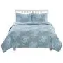 Home Fashion Designs 2-Piece Coastal Beach Theme Quilt Set with Shams. Soft All-Season Luxury Microfiber Reversible Bedspread and Coverlet. Fenwick Collection Brand. (Twin, Ether Blue)