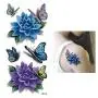 8 Sheets 3D Temporary Tattoo Sticker Butterfly Flower Design Body Chest Hand Art Decal Removable 8 Sheets 3D Temporary Tattoo Sticker Butterfly Flower Design Body Chest Hand Art Decal Removable