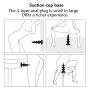 Romi Silicone Suction Cup Anal Trainer Butt Plugs Anal Plug - Five Beads Pagoda Anal Sex Toy