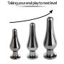 Updated Fetish Butt Anal Sex Toys, Bestimulus 3Pcs Stainless Steel Anal Butt Plugs Personal Massager for Sex Games (3 Colors)