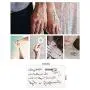 Black Temporary Tattoo Stickers for Women, Kids, Men, Girls – 100+ Different Transfer Stickers, Fake Tattoos Waterproof, Hand Tattoo Stickers with Star, Heart, Chinese