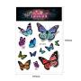 18 Sheets Butterfly Temporary Tattoos Stickers 3D Colorful Waterproof, Body Art Tattoo Stickers for Kids Girls or Women Hand/Neck/Wrist Art Fashion