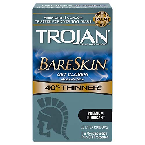 Trojan Condom Sensitivity Bare Skin Lubricated 10Pc