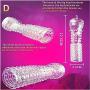 XQJYA New Soft Silicone Vibro Penis Rings Set for Men-Reusable Sleeve for Men Realistico Extender Enlargement-5pack