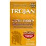 Trojan Stimulations Ultra Ribbed Spermicidal Condoms, 12ct