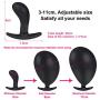 Inflatable Silicone Anal Plug for Women Men Couples, Separable Inflated Butt Plug for Outside Wear, Swelling Anal Toys for Anus Uniform and Stable Expansion Sex Toys Couples (Anal Plug)