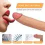 Realistic Dildo-Vibrator Lifelike Thrusting & Vibrating Silicone Dildo for Anal Vagina G-spot with 10 Vibrations & 6 Telescopic Speeds Featured Waterproof Rechargeable Quite Sex Toys for Women Orgasm