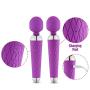 COCHING Cordless Electric Wand Massager G Spot Stimulation Vibrator for Women 100% Waterproof Rechargeable Powerful Massage Wand with 16 Speed Vibrating Patterns Muscle Aches Whisper Quite – Purple