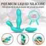 Full Liquid Silicone Male Prostate Massager with Dual Motor & 10 Strong Vibration Modes,Oixgirl Remote Control Butt Plug Anal Vibrator,Rechargeable Anal Plug 100% Waterproof Anal Sex Toy