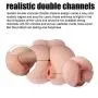 3D Realistic Dildo Adult Toys for Men with Lifelike Soft and Tight Dual-Tunnels Pocket Pussys,Love Doles, Hands Free Sleeve Stroker Tools for Men, 9.7lbs (15.7 x 9.84 x 5 Inch)