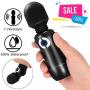 Mini Wand Massager, REVO Personal Handheld Massager with 7 Speeds, Waterproof & Cordless, Portable Electric Massage Wand for Back Neck Shoulder, Luxury Black
