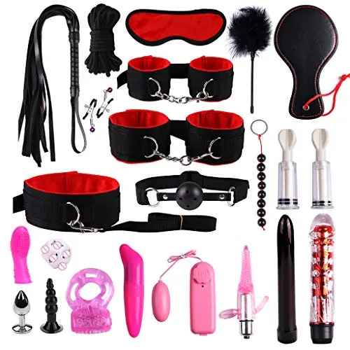 Chinaware T-Shirt 22PCS Adult Handcuffs Bed Straps Set Kit,Whip Rope Suit Chinaware T-Shirt 22PCS Adult Handcuffs Bed Straps Set Kit,Whip Rope Suit