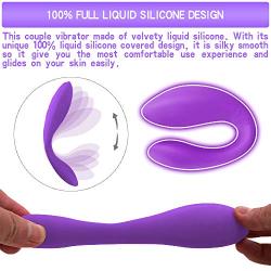 Full Silicone Couples Vibrator with Dual Motors 10 Powerful Vibration Modes,Orlupo Remote Control Clitoral Clit G Spot Vibrators,Rechargeable Waterproof Stimulator,Adult Sex Toys for Women and Couples