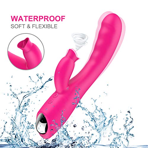 Soft Cordless Dual Motor USB Rechargable Waterproof Wireless Silent 30 Frequency Víbràtòr Therapy Tool Privacy Distribution Pleasure Massage (Rose Red)
