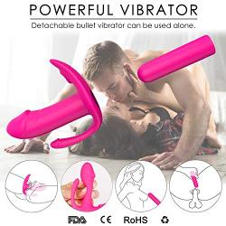 Wearable Dildo Vibrator, Proxoxo Waterproof G spot Vibrator, Rechargeable Vagina Anal Stimulation Massager Remote 9 Vibration Modes Adult Sex Toy for Women Couples (Rose)