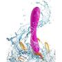 Cordless Electric Massager Waterproof with 10x Strong Vibration Patterns, Powerful Handheld Rechargeable Body Massage for Back Neck, Muscle Aches & Sport Recovery (Pink)
