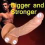 Silicone Cóndom Reusable Pênnís Sleeve Enlargement Toys for Men Chástity Clítoris Stímulator Pênnís Rings 10 INCH