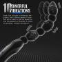 Vibrating Anal Beads Vibrator with Dual Motors, Flexible Silicone Butt Plug Prostate Massager with 10 Powerful Vibrations, Fondlove Anal Sex Toy for Gay Couples and Solo Masturbation