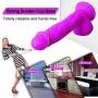 9.5 Inch Realistic Dildo, Dual Density Liquid Silicone Lifelike Penis with Strong Suction Cup for Hands-Free Play Flexible Cock Harness Strap-on Compatible Sex Toys for Vaginal and Anal Play (Purple)