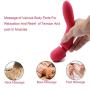 LED Light Vibrator Portable Electronic Mobile Computer USB Rechargeable Power Wireless Wand Massage Cordless Electric Massager (Pink-4)