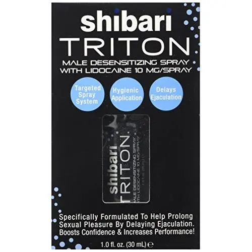 Shibari Triton Spray, Mens Desensitizing Spray, with Maximum Strength Lidocaine for Prolonged Intimacy and Performance Shibari Triton Spray, Mens Desensitizing Spray, with Maximum Strength Lidocaine for Prolonged Intimacy and Performance