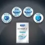 Durex Invisible Ultra Thin Condoms, Ultra Sensitive- Ultra Fine, Natural Latex With Lube and Reservoir Tip. Durexs Thinnest Condom for Men, HSA Eligible, 16 Count
