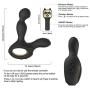 Vibrating Prostate Massager Heating Wireless Remote Anal Sex Toys Rotating Mens Anal Stimulation Silicone 10 Speed Vibration with 2 Powerful Motors for Male Orgasms & Couples BlackGold