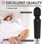 RZWD Wireless Waterproof Electric Wand Massager, Travel Relaxation Massage Tool USB Charging - 20 Times Vibration Mode Relieves Shoulder and Foot Waist Fatigue-Black.