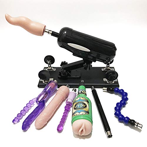 Round Powerful Sex Machines Thrusting Pumping Gun, Automatic Love Fucking Machine with Dildos Vagina Cup Masturbation Attachments