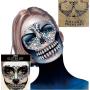 4 Pack Day Of The Dead Skull Temporary Rhinestone Temporary Face Tattoo,Face Stickers Gems Jewels for Halloween Festival Rave Party Outfit