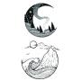 WYUEN 12 PCS/lot Mountain Temporary Tattoo Sticker for Women Men Fake Tatoo Body Art Adult Waterproof Stickers 9.8X6cm (FW12-08)