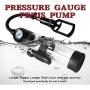 Safety Material Male Pennis Vacuum Suction Pump with Pressure Gauge and Quick Release Valve 12inch Tshirt Air Pressure Massage Device