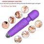 Mini Wand Massager, Personal Handheld Electric Cordless Body Massage Wand Powerful Vibrate Rechargeable Waterproof Wand - 20 Pulsation 8 Speed, Calypso Purple