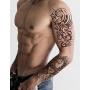 Temporary Tattoos for Men Guys & Teens Fake Tattoo Stickers (8 Large Sheets) Tattoos for Boys Biker Tattoos Rocker Transfers for Arms Shoulders Chest & Back - Body Art Tattoo Sticker Waterproof Black