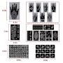 Koogel 18 Sheets Henna Tattoo Stencil Kit, 97 Pcs Temporary Glitter Airbrush Tattoo Stencils Arabian Tattoo Stickers for Face Paint Body Art