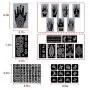 Koogel 18 Sheets Henna Tattoo Stencil Kit, 97 Pcs Temporary Glitter Airbrush Tattoo Stencils Arabian Tattoo Stickers for Face Paint Body Art Koogel 18 Sheets Henna Tattoo Stencil Kit, 97 Pcs Temporary Glitter Airbrush Tattoo Stencils Arabian Tattoo Stickers for Face Paint Body Art