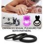 Soft Silicone Vibrating Cockring for Male - 5 Per Pack Cock Rings 100% Medical Grade Pure Silicone Penis Ring Set for Extra Stimulation - Better Sex Toy for Erection Enhancing and Last Longer Orgasm