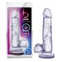 7.75" Soft Realistic Feel Dildo - Cock and Balls Dong - Suction Cup Harness Compatible - Sex Toy for Women - Sex Toy for Adults (Clear)