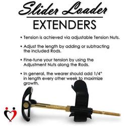 LeLuv Large White Slider Hybrid Penis Extender Adjustable Length Platinum Threaded Rods with Wide Strap and Basic Securing Options