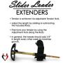 LeLuv Large Blue Slider Hybrid Penis Extender Adjustable Length Platinum Threaded Rods with Wide Strap and Basic Securing Options