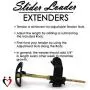 LeLuv Large Blue Slider Hybrid Penis Extender Adjustable Length Platinum Threaded Rods with Wide Strap and Basic Securing Options