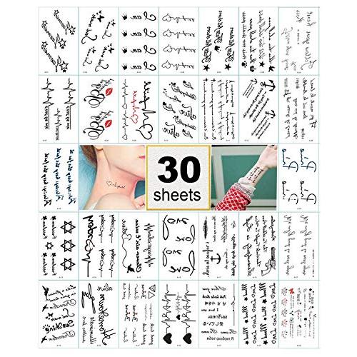 Black Temporary Tattoo Stickers for Women, Kids, Men, Girls – 100+ Different Transfer Stickers, Fake Tattoos Waterproof, Hand Tattoo Stickers with Star, Heart, Chinese Black Temporary Tattoo Stickers for Women, Kids, Men, Girls – 100+ Different Transfer Stickers, Fake Tattoos Waterproof, Hand Tattoo Stickers with Star, Heart, Chinese