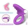 Powerful Vibrating Cock Ring Vibrator -Waterproof Silicone P Enis Ring-Enhancing Adult S ex Toys for Male or Couples (Purple)