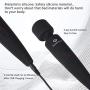 Cordless Wand,Silicone Massage Stick Tool for Relaxation,10 Powerfull Modes,Black