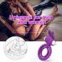 Electric Penis Ring, Yuechao Electric Male Ring with Mini Bullet for Couples Play Mens Vibrating Cock Ring Waterproof for Longer Harder Erection (Purple Rabbit) Electric Penis Ring, Yuechao Electric Male Ring with Mini Bullet for Couples Play Mens Vibrating Cock Ring Waterproof for Longer Harder Erection (Purple Rabbit)