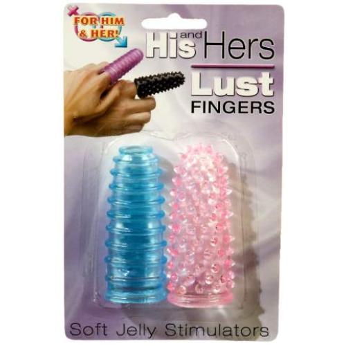 Pipedream His and Hers Lust Fingers , Blue and Pink