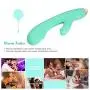 Utimi G Spot Rabbit Vibrator Adult Sex Toys for Women Rechargeable 8-Speed Clitoris Stimulator with Dual Motors, Light Green