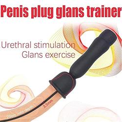 Lfcmf Silicone V-íbráting Péniś Plug Uřêthřal V-íbrátor Male Massage Uřêthřal Sounds Cˉatheter D-ilators (Black)