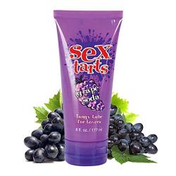 Edible Water-based Lubricant, Grape Soda Flavored, 6 fl. oz. Tube- Sex Tarts Kissable Lube, Fresh Aroma Relaxing, Condom Compatible & Toy-safe Glide, Made by GMP certificated Manufactory in USA